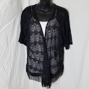 Almost Famous | Black lace Shawl
